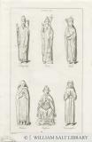 Lichfield Cathedral - Effigies of Bishops: copper-plate engraving