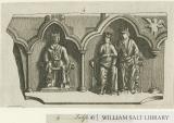 Lichfield Cathedral - Crowned effigies [unidentified]: engraving