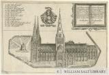 Lichfield Cathedral - South View: copper-plate engraving