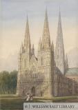 Lichfield Cathedral - West Front: water colour painting