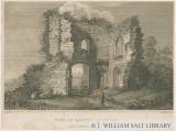 Tutbury Castle - John of Gaunt's Gateway: engraving
