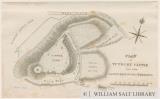 Tutbury Castle: Plan: engraving
