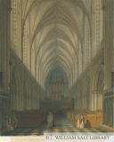 Interior of Lichfield Cathedral - Choir: water colour painting