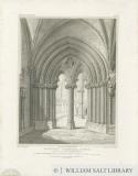 Interior of Lichfield Cathedral - Chapter House doorway: engraving