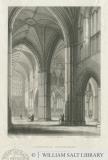 Interior of Lichfield Cathedral - Crossing from the North Transept: engraving