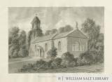 Patshull Church: sepia drawing