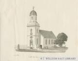 Marchington Church: sepia wash drawing