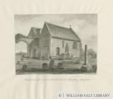 Rugeley Church (Old): sepia drawing