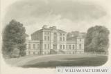 Sandon Hall: sepia drawing (vignetted)