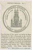 West Bromwich Church - Church Medals: woodcut engraving