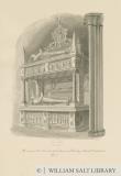 Penkridge Church - 'Double-Deck' tomb of Sir Edward Littletons: sepia drawing