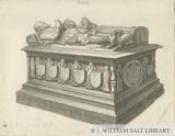 Penkridge Church - Tomb of [Sir Edward Littleton]: sepia drawing