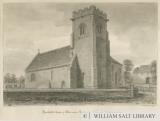 Mavesyn Ridware Church: sepia drawing