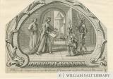 Tamworth Castle - William I giving Charter of Tamworth Castle to Robert de Marmion: engraving