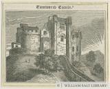 Tamworth Castle: woodcut engraving