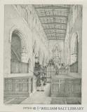 Interior of Tamworth Church: lithograph