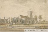 Yoxall Church: water colour painting