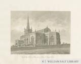 Wednesbury Church: sepia drawing