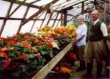 Nancy and Joe Caddick in their plant nursery at Highgate Cottage, Pattingham