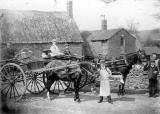 Cherington.  Baker Boys with horses and carts