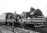 Rugby.  Howitzer Battery at the G.C.R. Railway Station