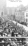 Warwick.  Church Street, military church parade