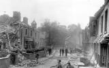Nuneaton.  Vicarage Street after air raid