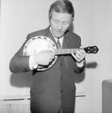 Nuneaton.  Alan Randall with George Formby's ukulele