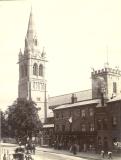 Rugby.  St Andrew's Church from Church Street