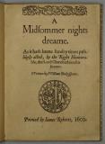 William Shakespeare, Quartos, A midsummer night's dreame, 1600 [1619] - title page