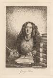 Engraved portrait of George Eliot