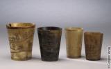 Horn beakers - four examples