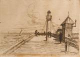 River And Lighthouse Scene