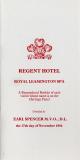 Regent Hotel Booklet