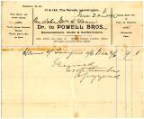 Restaurant and Confectioner's Bill